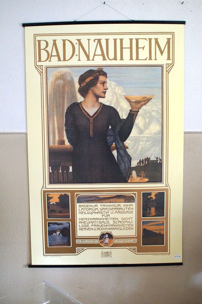 Werbeplakat für Bad Nauheim aus der Zeit des Jugendstils