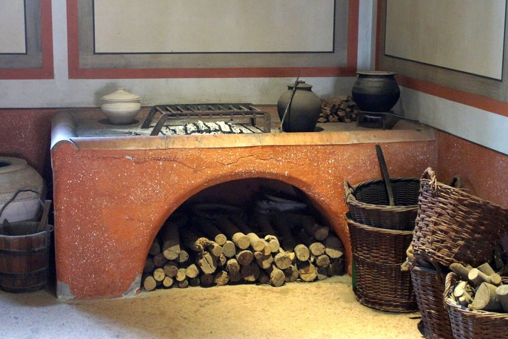 Herd in einer römischen Küche