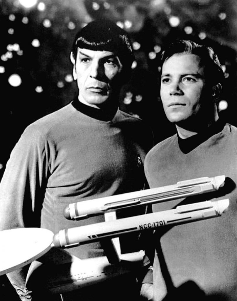 Leonard Nimoy als Mr. Spock und William Shatner als James T. Kirk in Star Trek