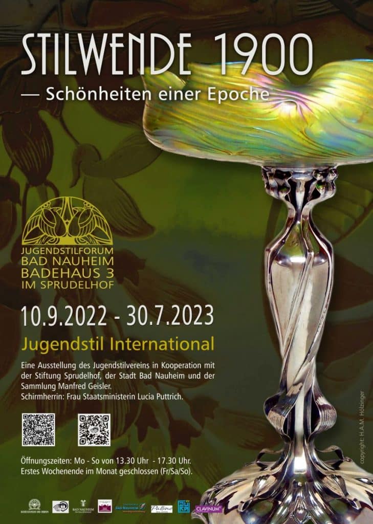 Plakat Ausstellung "Stilwende 1900 - Schönheiten einer Epoche" Jugendstilforum Bad Nauheim