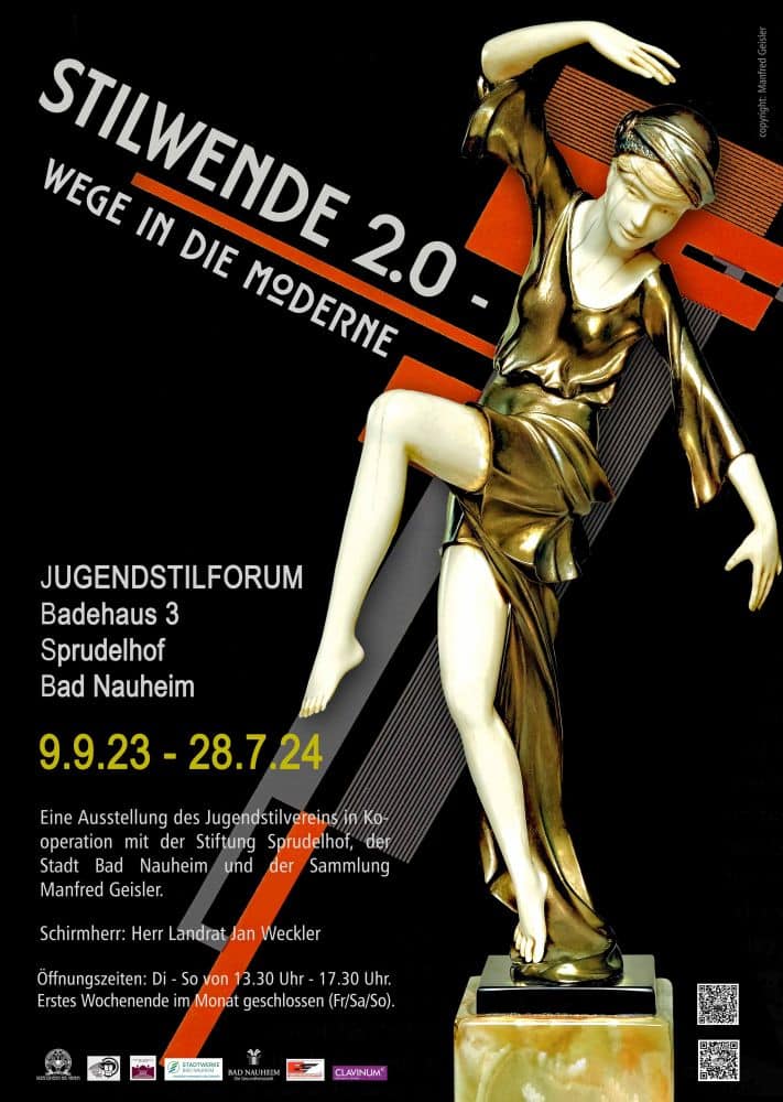 Plakat zur Ausstellung "Stilwende 2.0 - Wege in die Moderne" Jugendstilforum Bad Nauheim