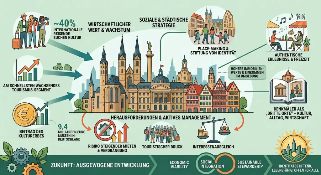 Bedeutung von Denkmälern als Wirtschaftsfaktoren und Dritte Orte
